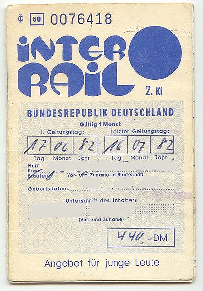 La carte Interrail a plus de 50 ans